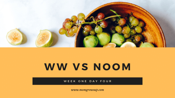 Weight Watchers vs Noom: Day 4
