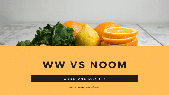 Weight Watchers vs Noom: Day 6